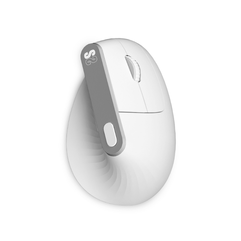 RATON OPTICO DUAL NATURE VERTICAL ERGO DUAL BATERIA BLANCO SUBBLIM
