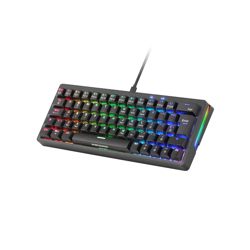 TECLADO MECANICO MKMINIPRO SWITCH BLUE RGB NEGRO MARS GAMING