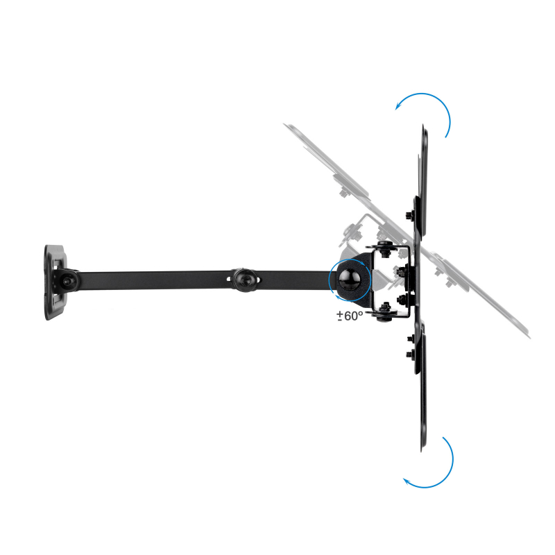 SOPORTE PARED 13"-43" GIRO/INCLINABLE LP1345TN-B TOOQ