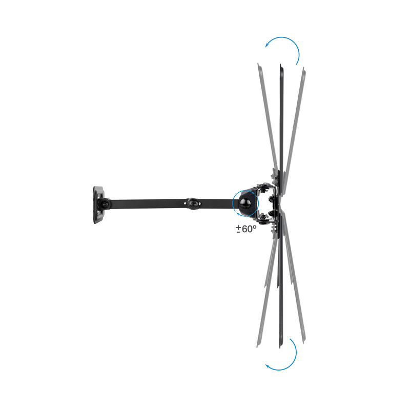 SOPORTE PARED 13"-55" GIRO/INCLINABLE LP1356TN-B TOOQ