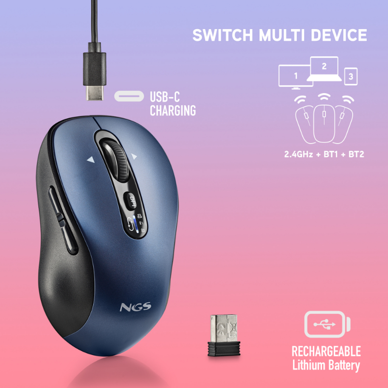 RATON OPTICO WIRELESS INFINITY RB AZUL NGS