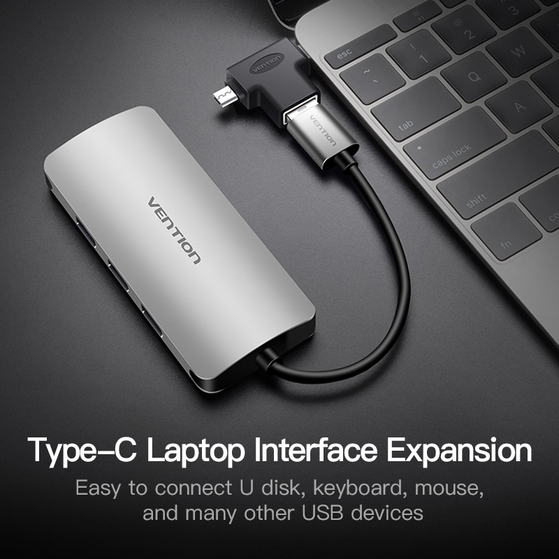ADAPTADOR 3.0 USB-C/M A MICRO USB-A/M NEGRO VENTION