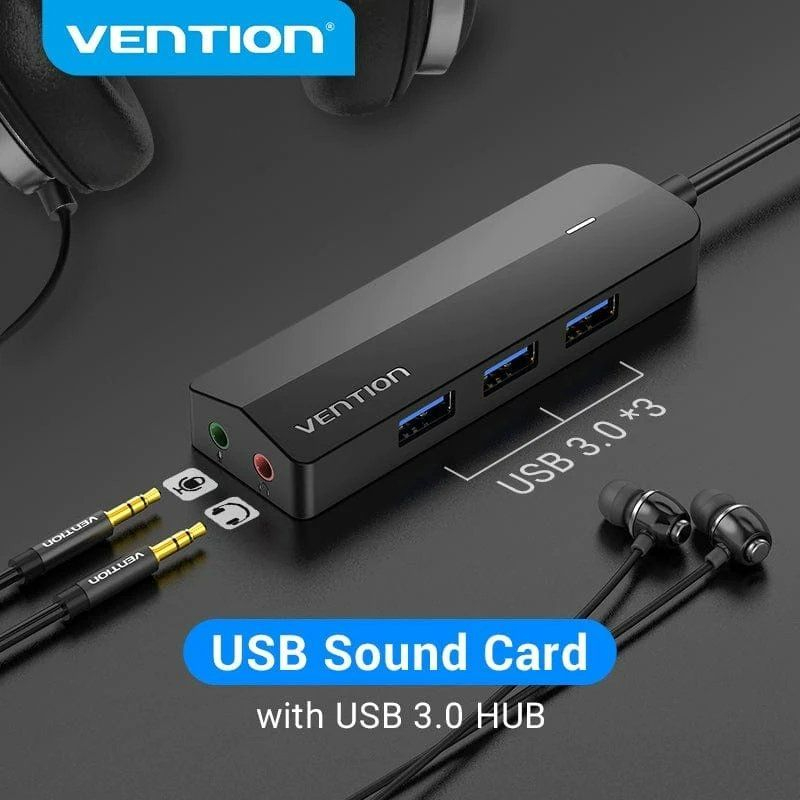 HUB 4 PUERTOS USB 3.0 3xUSB 1xMICRO USB PD GRIS VENTION