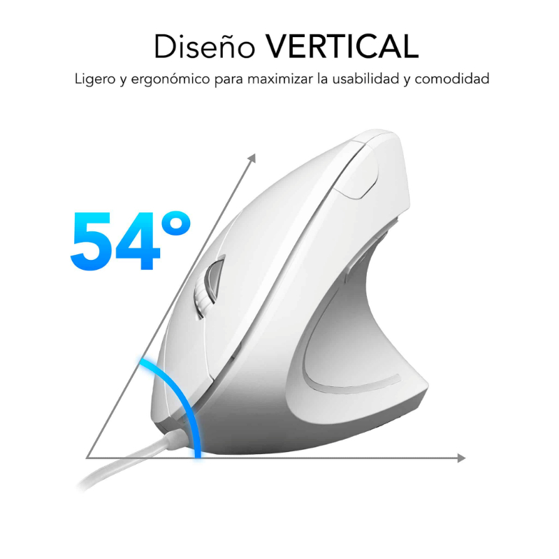 RATON OPTICO DUAL GLIDE VERTICAL ERGO BLANCO SUBBLIM