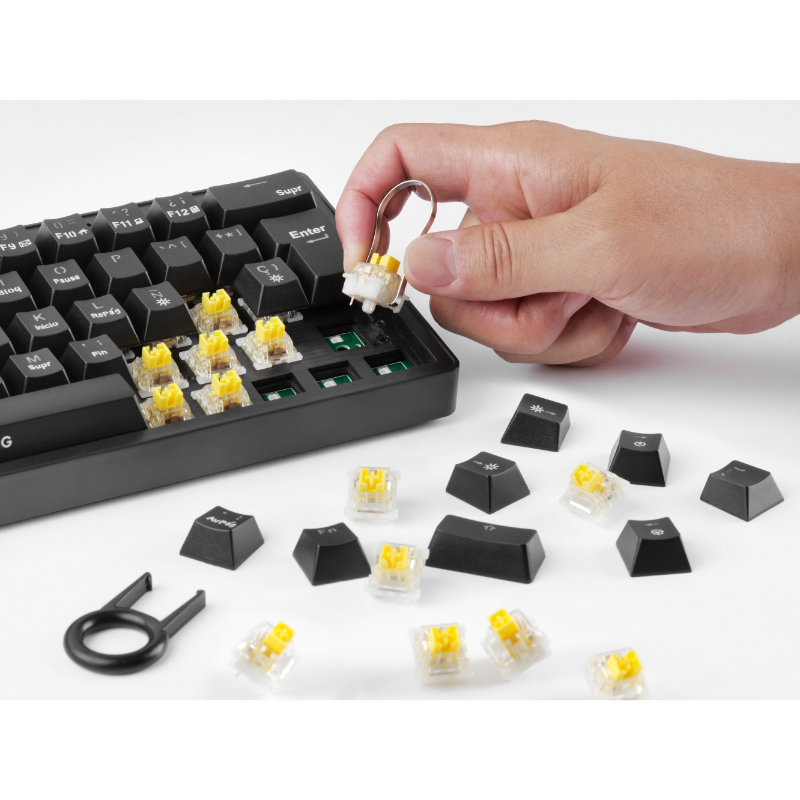 TECLADO MECANICO MKMINIPRO SWITCH BLUE RGB NEGRO MARS GAMING
