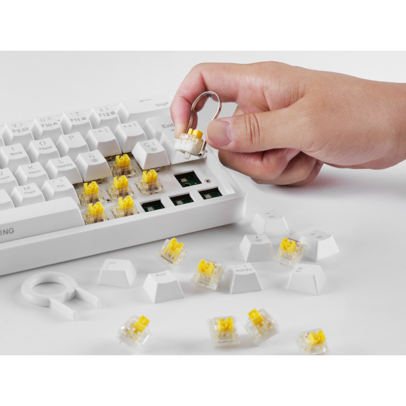 TECLADO MECANICO MKMINIPRO SWITCH BLUE RGB BLANCO MARS GAMING